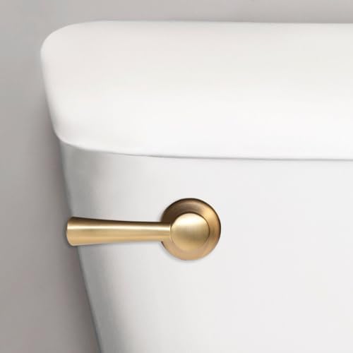 Korky 6094BP StrongARM Tank Lever, Universal to Fit Front Angled Side Left and Right Mount Toilets, Brushed Gold, Simple Style