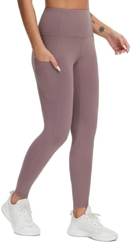 THE GYM PEOPLE Thick High Waist Yoga Pants with Pockets, Tummy Control Workout Running Yoga Leggings for Women