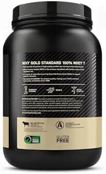 Optimum Nutrition Gold Standard 100% Whey Naturally Flavored Protein Powder, Vanilla, 1.9 Pound (Packaging May Vary)