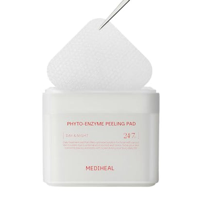 MEDIHEAL Phyto Enzyme Peeling Pad - Vegan Face Resurfacing Gauze Pads with LHA & Papaya Enzym - Pore Tightening Pads to Control Sebum - Exfoliating Pads for Dead Skin Cells, 90 Pads