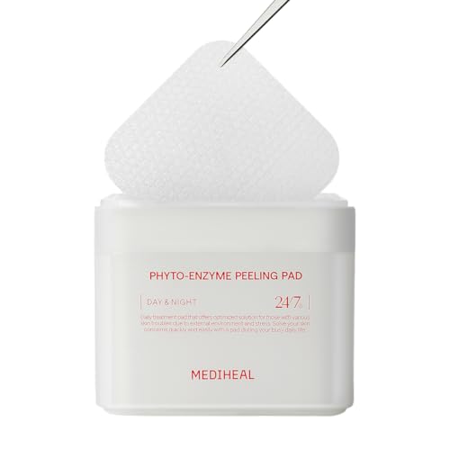 MEDIHEAL Phyto Enzyme Peeling Pad - Vegan Face Resurfacing Gauze Pads with LHA & Papaya Enzym - Pore Tightening Pads to Control Sebum - Exfoliating Pads for Dead Skin Cells, 90 Pads