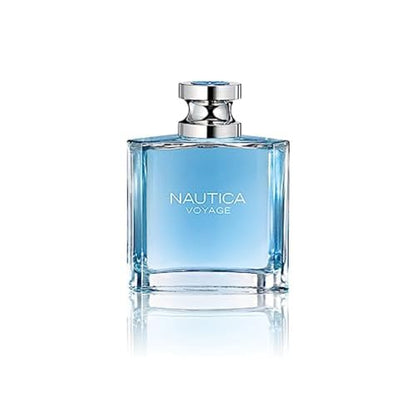 Nautica Voyage Eau De Toilette, Cologne and Fragrance For Men, Fresh, Romantic, Fruity Scent Woody, Aquatic Notes of Apple, Water Lotus, Cedarwood, and Musk Ideal Day Wear, Long Lasting 3.3Fl oz
