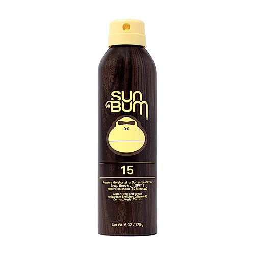 Sun Bum Original SPF 15 Sunscreen Body Spray - Broad Spectrum Moisturizing Sunscreen with Vitamin E - Hawaii 104 Act Compliant (Made without Octinoxate & Oxybenzone) - 6 oz