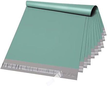 Metronic Poly Mailers 14.5X19 100 Pack, Strong Adhesive Shipping Bags for Clothing, Waterproof and Tear-Proof Envelopes, Packaging Bags Mailers Poly Bags for Shipping in Grayed Jade Green