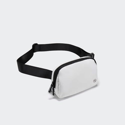 Pander Two Way Zipper Fanny Pack Nylon Everywhere Belt Bag for Women, Water Repellent Waist Packs, Crossbody Bags with Adjustable Strap (White).