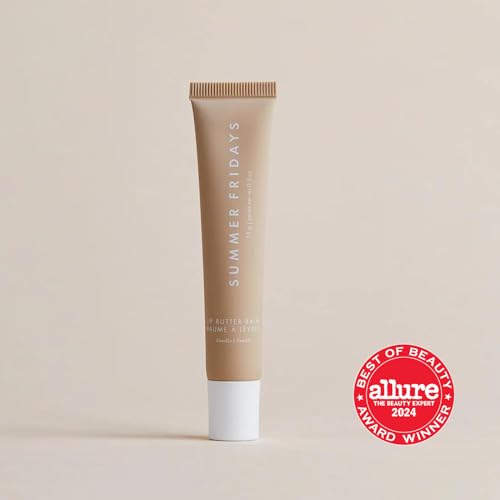 Summer Fridays Lip Butter Balm - Conditioning Lip Mask and Lip Balm for Instant Moisture, Shine and Hydration - Sheer-Tinted, Soothing Lip Care - Vanilla (.5 Oz)