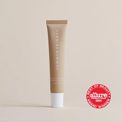 Summer Fridays Lip Butter Balm - Conditioning Lip Mask and Lip Balm for Instant Moisture, Shine and Hydration - Sheer-Tinted, Soothing Lip Care - Vanilla (.5 Oz)
