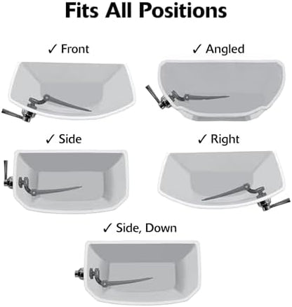 Korky 6094BP StrongARM Tank Lever, Universal to Fit Front Angled Side Left and Right Mount Toilets, Brushed Gold, Simple Style