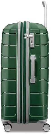 Samsonite Freeform Large Checked Luggage with Dual 360° Spinner Wheels - TSA Lock, Airline-Approved - Lightweight Durable Polypropylene Expandable Hardshell - Pine Green