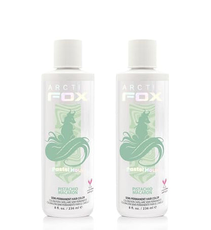 Arctic Fox Semi-Permanent Hair Dye, Vegan & Cruelty-Free, Pastel Mint Green, Ammonia-Free, Conditioning Color, Pistachio Macaron, 8 Fl Oz (Pack of 2)