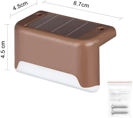 SOLPEX Solar Deck Lights Outdoor 16 Pack, Solar Step Lights Waterproof Led Solar lights for Outdoor Stairs, Step , Fence, Yard, Patio, and Pathway(Warm White)