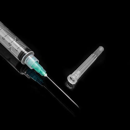 100Pack Disposable 5ml Syringe with 21G 1.5inch Needle Lab Supplies, Individually Packaged