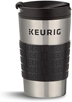 Keurig 3-Month Brewer Maintenance Kit, 7 Count & Travel Mug Fits K-Cup Pod Coffee Maker, 1 Count (Pack of 1), Stainless Steel