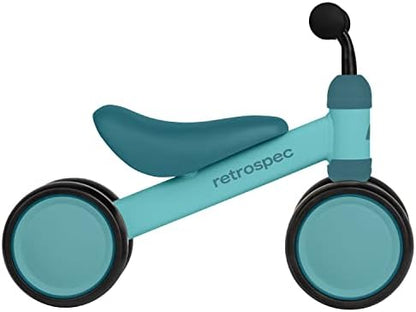 Retrospec Cricket Baby Walker Balance Bike with 4 Wheels for Ages 12-24 Months - Baby Toys & Toddler Toys for 1 Year Olds - Ride On Bicycle - Boys & Girls