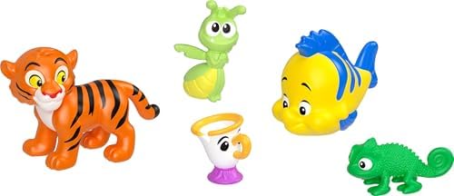 Mattel Disney Princess & Friends Set with 5 Posable Small Dolls in Removable Skirts or Pants & 5 Friend Figures, Inspired by The Disney Movies