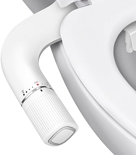 BIGCOW Ultra-Slim Bidet Attachment for Toilet - Dual Nozzle (Frontal & Rear Wash) with Adjustable Cold Water Pressure and Stainless Steel Inlet - Hygienic Solution for Fresh Cleanliness