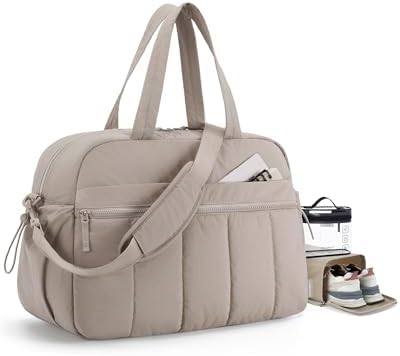 BAGSMART Gym Bag for Women, Duffle Bag for Travel with Wet Pocket, Lightweight Carry on Weekender Duffel, Water Resistant