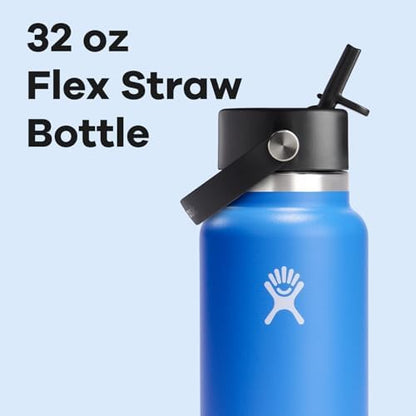 Hydro Flask 32 Oz Wide Flex Straw Cap Bottle - Insulated Stainless Steel - Wide Straw Lid, Non Spill, Leakproof in Cascade
