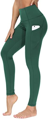 THE GYM PEOPLE Thick High Waist Yoga Pants with Pockets, Tummy Control Workout Running Yoga Leggings for Women