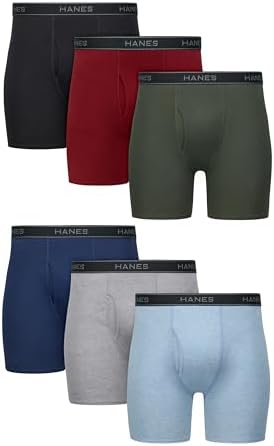 Hanes Men's Boxer Briefs, Cool Dri Moisture-Wicking Underwear, Cotton No-Ride-up for Men, Multi-Packs