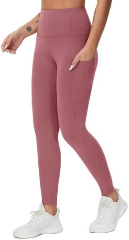 THE GYM PEOPLE Thick High Waist Yoga Pants with Pockets, Tummy Control Workout Running Yoga Leggings for Women