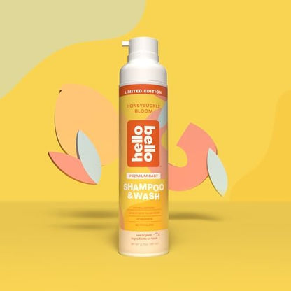 Hello Bello Baby Shampoo & Body Wash, Honeysuckle Bloom Scented, 10oz Bottle (Pack of 2)