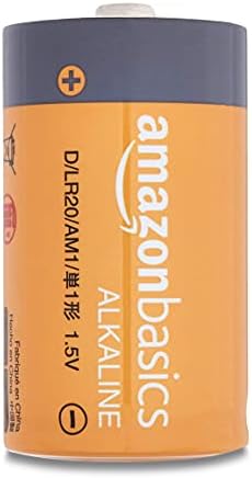 Amazon Basics D Cell All-Purpose Alkaline Batteries, 5-Year Shelf Life, 96 Count, 4 Packs of 24
