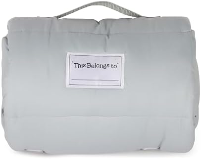 Jay Franco Toddler Nap Mat with Built-in Pillow and Blanket - Soft 46 x 20-inch Microfiber Kids Sleeping Bag for School or Sleepover, Grey - Star Wars