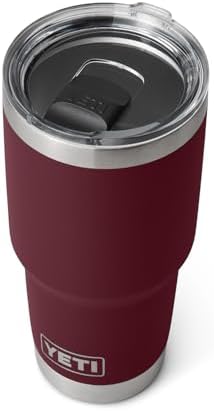 YETI Rambler 30 oz Tumbler, Stainless Steel, Vacuum Insulated with MagSlider Lid, Wild Vine Red