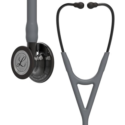 3M Littmann Cardiology IV Diagnostic Stethoscope, 6238, More Than 2X as Loud, Weighs Less, Stainless Steel High Polish Smoke-Finish Chestpiece, 27" Gray Tube, Smoke Stem, and Headset