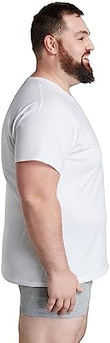 Fruit of the Loom Men's Undershirts, Moisture Wicking & Tag Free, Short Sleeve Crew T-Shirts