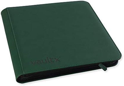 Vault X 12 Pocket Trading Card Zip Binder - 480 cards, Premium Exo-Tec Album Material, 20 Side-Loading Pages, Folder for Collectible Card Games, Sports, TCG (Green)
