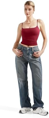 SUUKSESS Women Sexy Square Neck Tank Top Summer Y2K Going Out Basic Cami Shirt