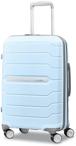 Samsonite Freeform Hardside Carry-On Luggage with Spinner Wheels - Hardshell Suitcase - TSA, Airline-Approved - Expandable Hard Shell, Smooth Rolling Wheels for Lightweight Travel - Sky Blue