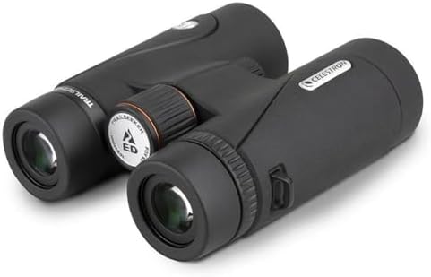 Celestron 71407 TrailSeeker ED 10 x 42 Roof Prism Binocular, Fully Multi-Coated Lens, BaK-4 Prism Glass, Black