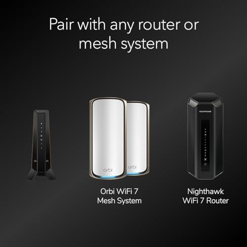 NETGEAR Nighthawk DOCSIS 3.1 Mid/high-Split Cable Modem (CM3000-1AZNAS) – Approved for Today’s Fastest Speeds - Works With all Cable Providers, Incl. Xfinity, Spectrum, Cox - Cable Plans up to 2.5Gbps