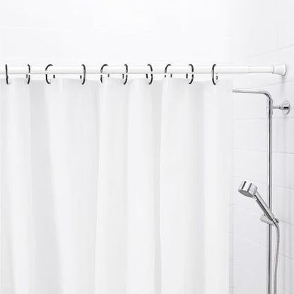 AIZESI Spring Tension Rods Adjustable Tension Curtain Rod Small Tension Rod No Drilling Expandable Spring Loaded Curtain Tension Rod?White,45" to 77"-1Pcs)