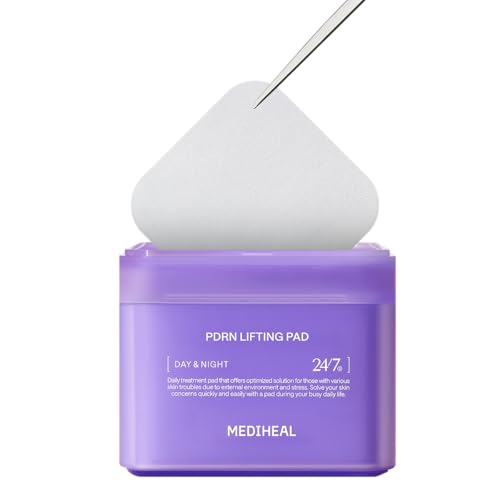Mediheal PDRN Lifting Pads - with Squalane and Glutathione for Total Skin Care - to Treat Pores and Wrinkles & Skin Firming & mild Exfoliation & Hydration, Vegan Tightening & Stretchable Fabric
