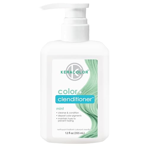 Keracolor Color + Clenditioner 3-in-1 Color-Depositing Conditioner, Gently Cleanses & Conditions, Semi-Permanent Hair Color, 23 Shades, 12 Fl Oz
