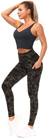 THE GYM PEOPLE Thick High Waist Yoga Pants with Pockets, Tummy Control Workout Running Yoga Leggings for Women