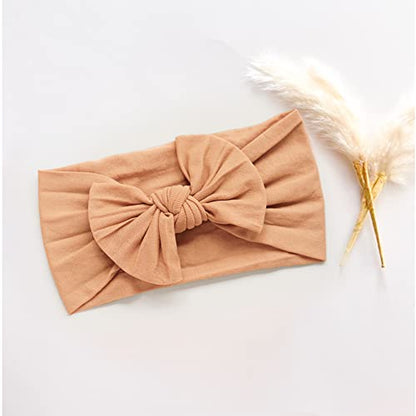 Jesries 22 PCS Baby Headbands Soft Nylon Hairbands with Bows Girls Hair Accessories for Newborn Infant Toddler Kids Handmade