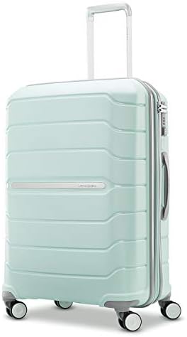 Samsonite Freeform Hardside Expandable with Double Spinner Wheels, Mint Green, Checked-Medium 24-Inch