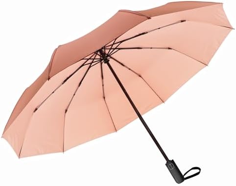 SIEPASA Windproof Travel Compact Umbrella-Automatic Umbrellas for Rain-Compact Folding Umbrella, Travel Umbrella Compact, Windproof Umbrellas for Men Women Teenage.(Pink, 54 Inch)