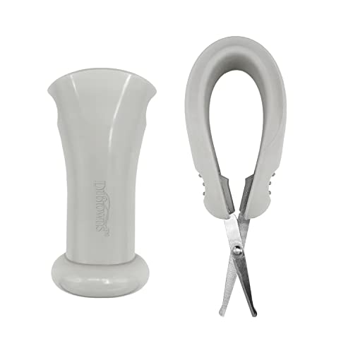 Dr. Brown's Healthy Baby Essentials Kit, Pacidose Medicine Dispenser, Nail Scissors with Case, Nasal Aspirator, Cradle Cap Brush Plus Comb, Cold Compress