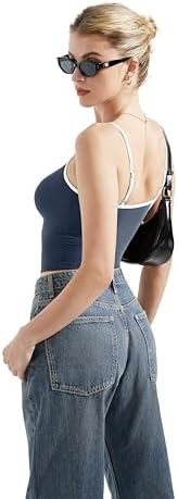 SUUKSESS Women Sexy Square Neck Tank Top Summer Y2K Going Out Basic Cami Shirt