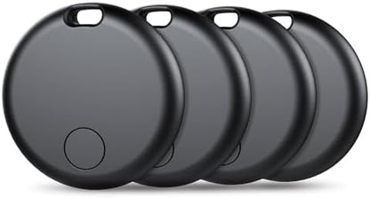 Air Tracker Tags-4 Pack: Smart Bluetooth Tracker, Item Finder Works with Apple Find My (iOS Only) App, Trakcer Tag Locator for Keys, Luggage, Satchel, Backpack etc. (Not for Android Devices)