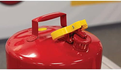 Eagle 1 Gallon Type I Yellow Safety Gas Can for Diesel with Flame Arrester and Self-Closing Lid, Made in the USA, Galvanized Steel Flammable Storage Can, UI10SY