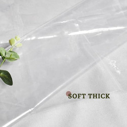 Barossa Design Extra Heavy Duty Shower Curtain Liner Thick - Soft Plastic Shower Liner Waterproof with Grommets & 3 Magnets, Clear, 72"x72"