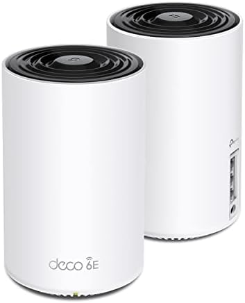 TP-Link Deco XE75 AXE5400 Tri-Band WiFi 6E Mesh System - Covers up to 5500 Sq.Ft, Replaces WiFi Router and Extender, AI-Driven Mesh, 6GHz Band, 2-Pack