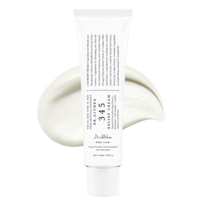 Dr.Althea 345 Relief Cream, Daily Face Moisturizer, Blemish Relief Care, Soothing Recovery & Moisture, Korean Vegan Skin Care for All Skin Types, 1.69 Fl Oz (Pack of 1)